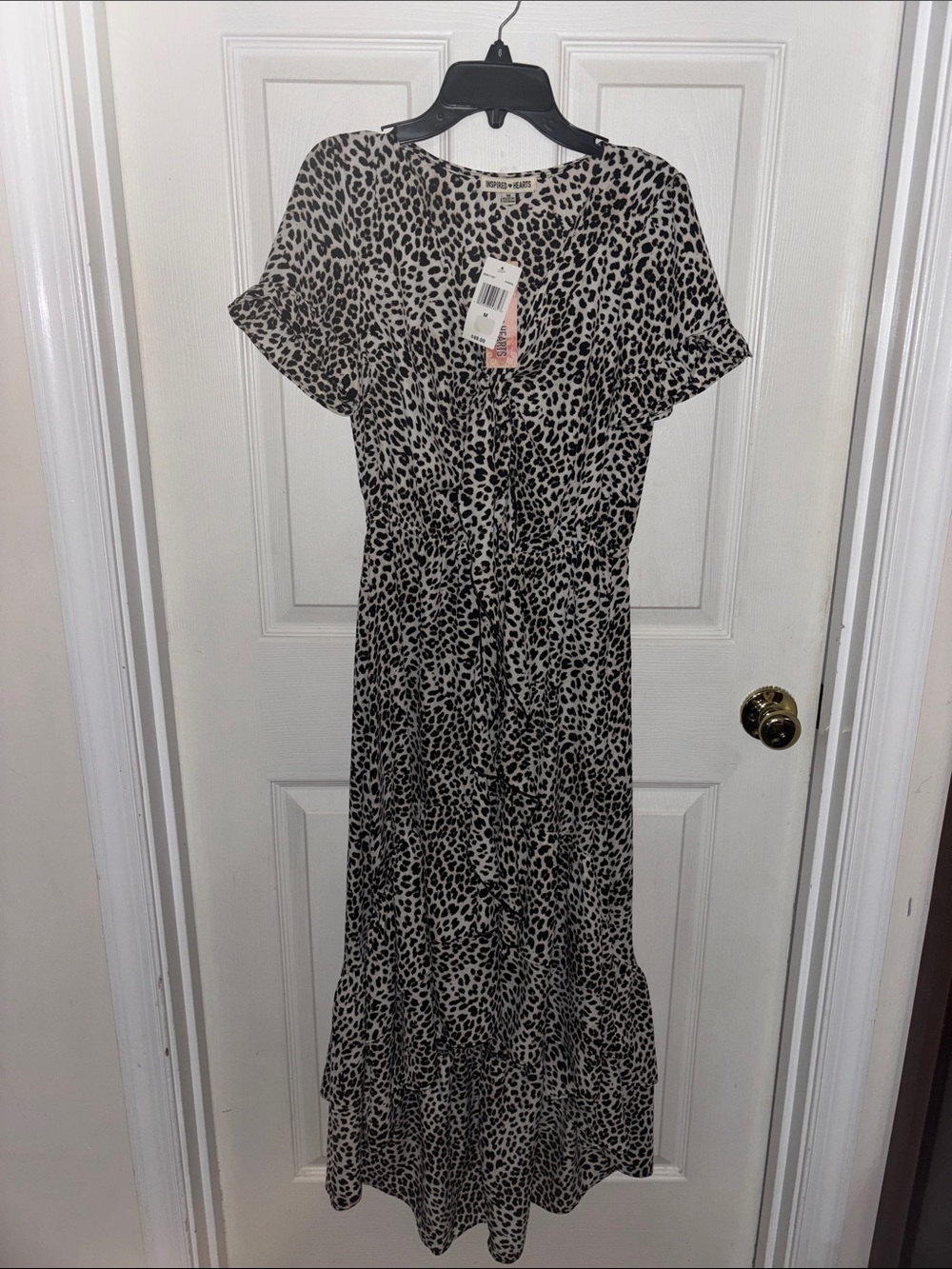 Inspired Hearts Cheetah Print High/Low Ruffle Dress!
